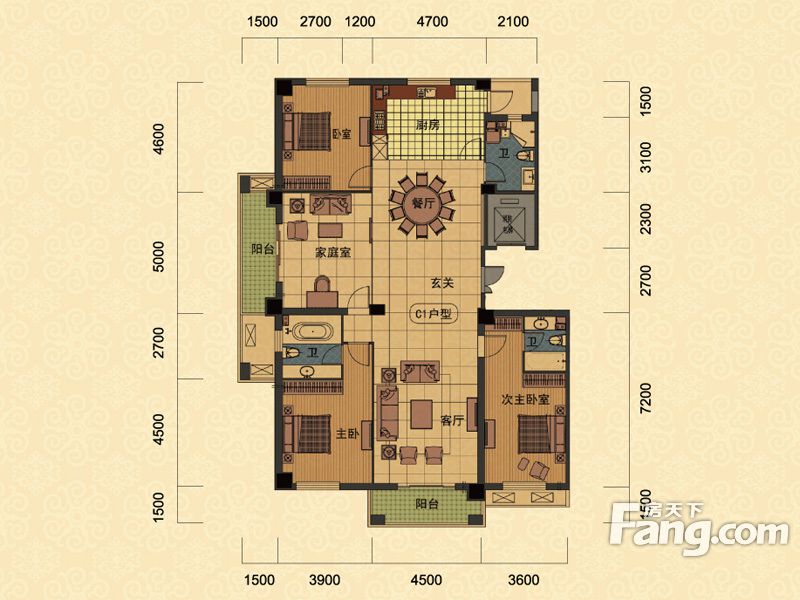 包頭裝修方案包頭萬郡大都城228㎡