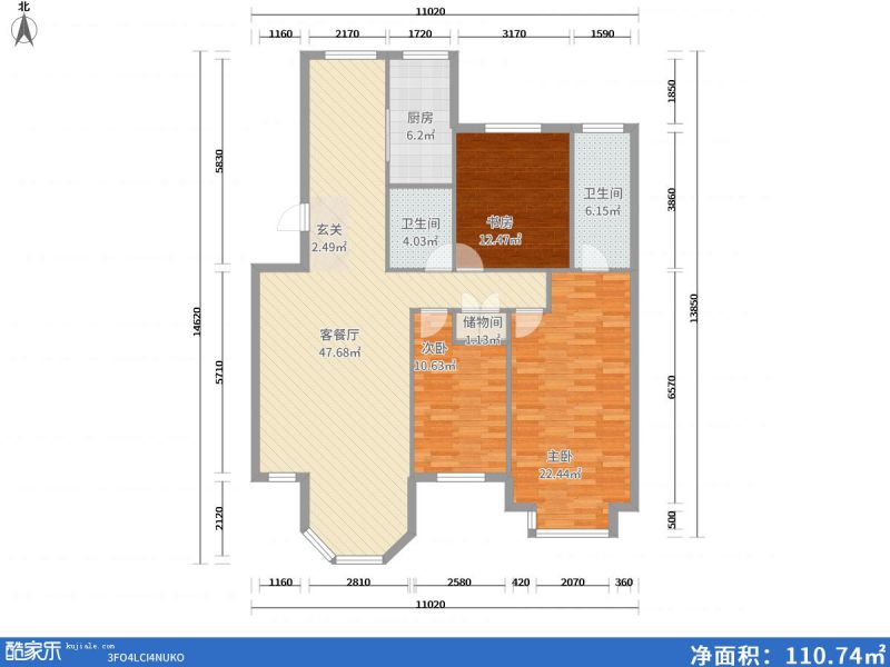 包頭裝修方案包頭新星一品134㎡