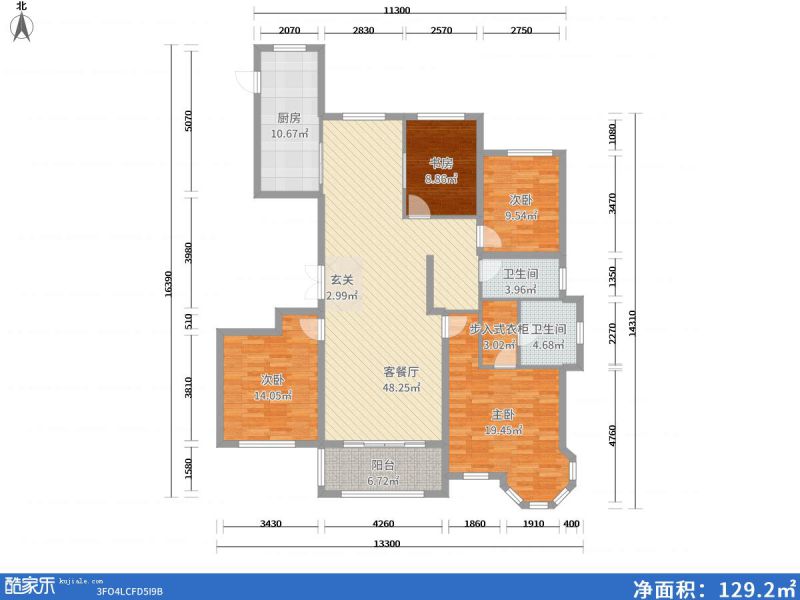 包頭裝修方案包頭凡爾賽觀邸一期161㎡