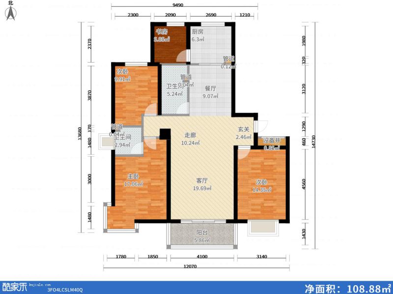 包頭裝修方案包頭紫金華府二期155㎡