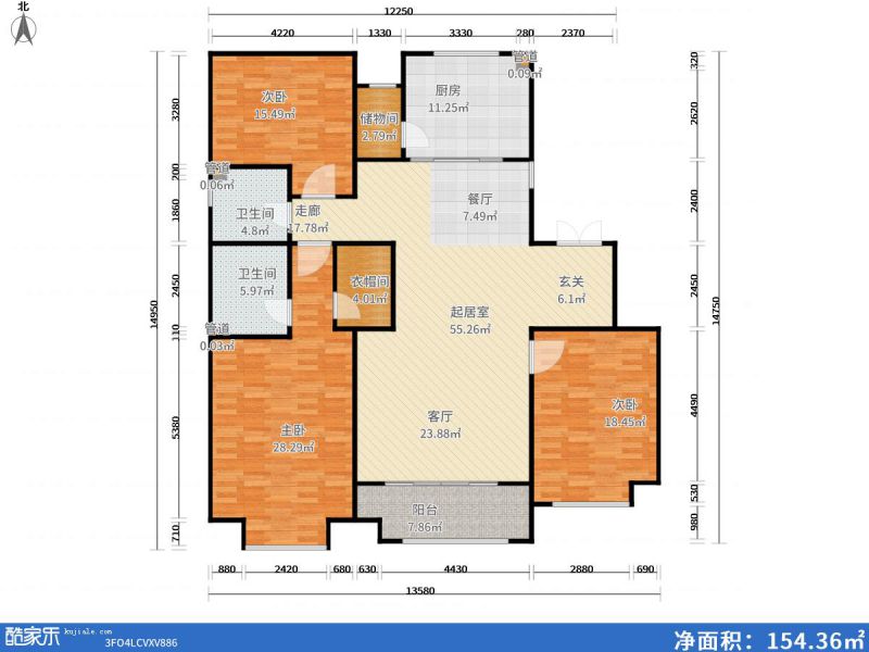 包頭裝修方案包頭總部經(jīng)濟園206㎡