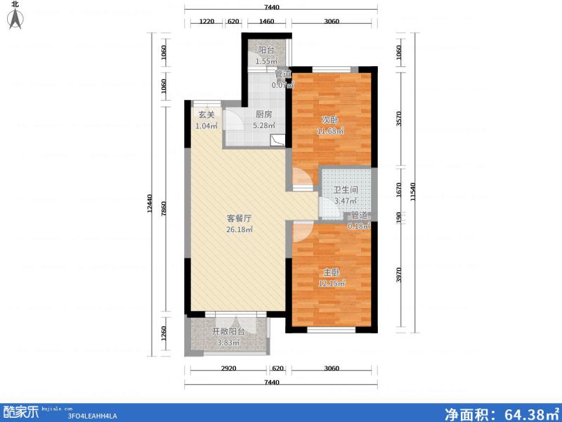 包頭裝修方案包頭中建·御瀾世家80㎡