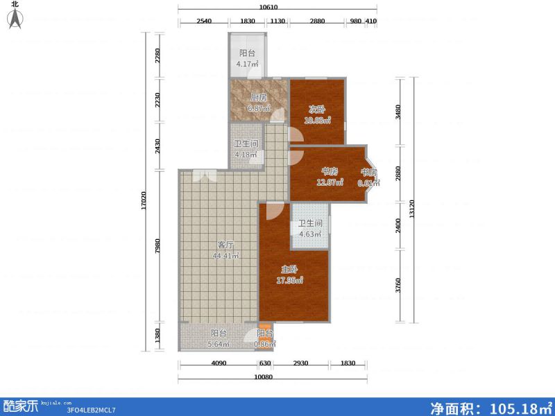 包頭裝修方案包頭中建·御瀾世家131㎡